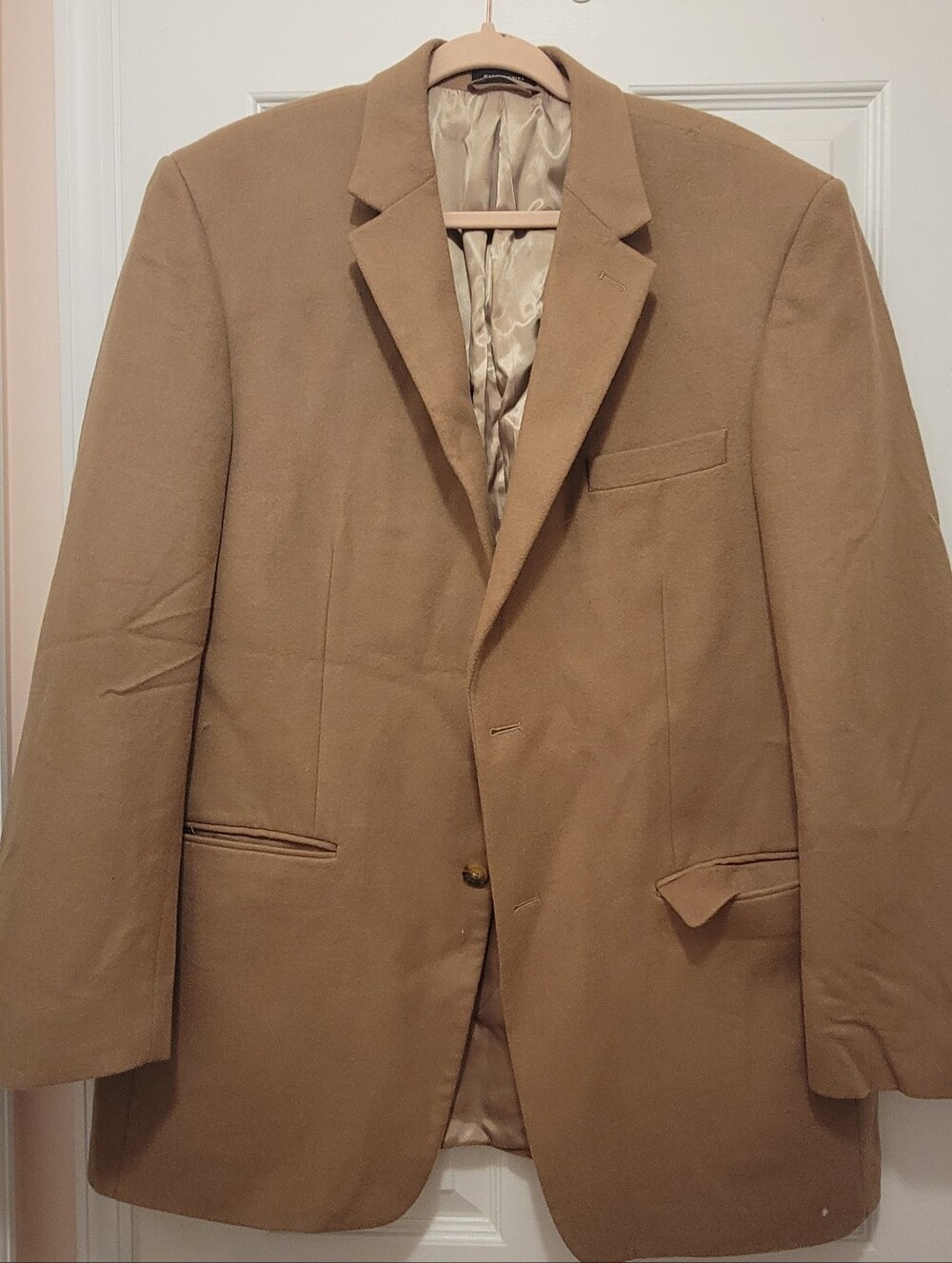 Statements @ BT Men's 42L Camel Blazer Sport Coat Wool Silk Cashmere Blend Grant